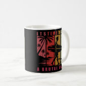 荒々しい波に乗る時間 – Epic Surfデザイン コーヒーマグカップ (正面右)