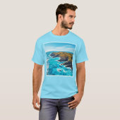 荒々しい海岸の断崖 Tシャツ (正面フル)