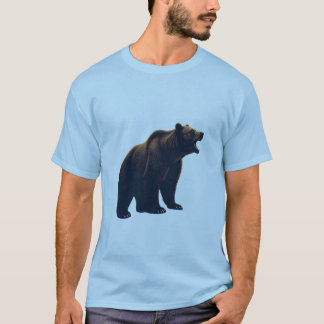 荒々しい熊 - 力と強さのストリートウェアデザイン Tシャツ