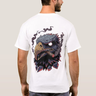 荒々しい石の鷲マスコット Tシャツ