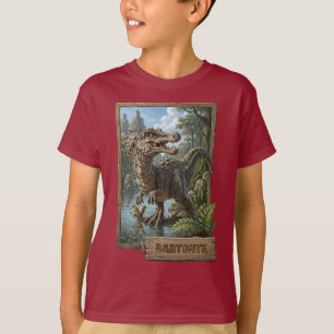 荒々しい過去を身に纏う バリオニクスの探検Tシャツ Tシャツ