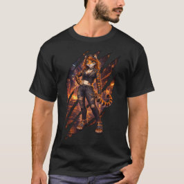 荒々しい都会の雌トラ Tシャツ