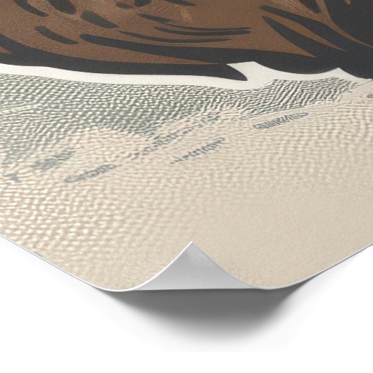 荒々しく激しいボクシングクマのポスター ポスター (角)