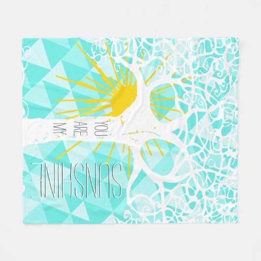 荒々しく自由な君は僕の日光だ フリースブランケット (正面(横))