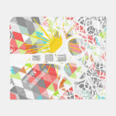 荒々しく自由な君は僕の日光だ フリースブランケット (正面(横))