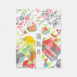 荒々しく自由な君は僕の日光だ フリースブランケット