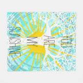 荒々しく自由な君は僕の日光だ フリースブランケット (正面(横))