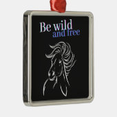 荒々しく自由な馬である メタルオーナメント (右)