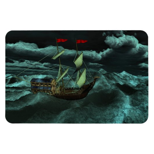 荒々しく荒々しい海の柔軟な磁石 マグネット (横)