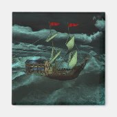 荒々しく荒々しい海の磁石 マグネット (正面)