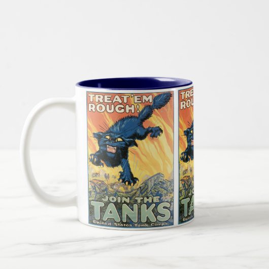 荒いそれらを扱って下さい-タンクを結合して下さい! ツートーンマグカップ (左)