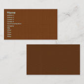 荒いの波状の花びらを搭載する頭が切れるな薄茶の花 名刺 (正面/裏面)