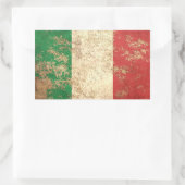 荒いエイジヴィンテージイタリアン旗 長方形シール (バッグ)