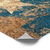 荒いエイジヴィンテージテキサス州国旗 ポスター (角)