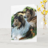 荒いコリーの芸術のギフト カード (黄色い花)