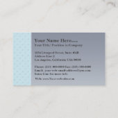 荒いスカイブルーの魅力的な紫色の星は浮上します 名刺 (裏面)