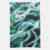 荒いデジタル滝や熱帯雨林を彫り込んだ？ キッチンタオル (縦)