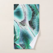 荒いデジタル滝や熱帯雨林を彫り込んだ？ バスタオルセット (ハンドタオル)