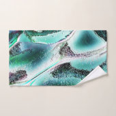 荒いデジタル滝や熱帯雨林を彫り込んだ？ バスタオルセット (ハンドタオル)