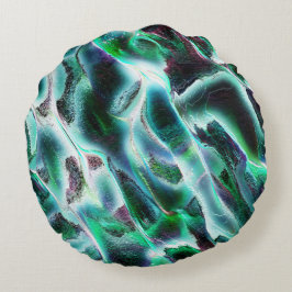 荒いデジタル滝や熱帯雨林を彫り込んだ？ ラウンドクッション