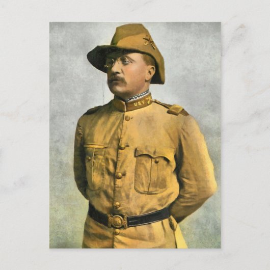 荒いライダーとしてセオドア・ルーズベルト ポストカード (正面)