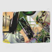 荒い効果を持つデザインオブジェクトとシンボルの混乱 ゴルフタオル (横)