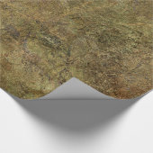 荒い地球の調子及び緑の石 ラッピングペーパー (角)