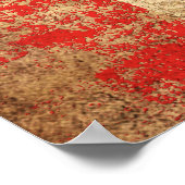 荒い年老いたヴィンテージカナダ国旗 ポスター (角)