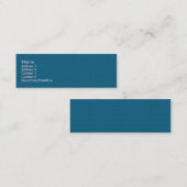 荒い濃紺の魅力的で青いきらめく星 スキニー名刺 (正面/裏面)