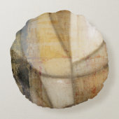 荒い織り目加工の地球の音画 ラウンドクッション (裏面)