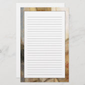 荒い織り目加工の地球の音画 便箋 (正面/裏面)