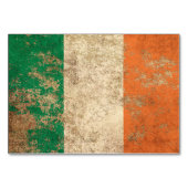 荒い老化させたヴィンテージのアイルランド人の旗 テーブルナンバー (正面)