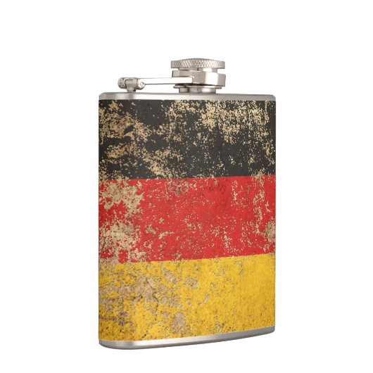 荒い老化させたヴィンテージのドイツ人の旗 フラスク (右)