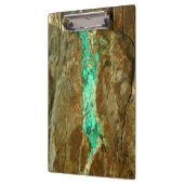荒い茶色の石の自然なターコイズの静脈 クリップボード (左)