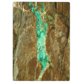 荒い茶色の石の自然なターコイズの静脈 クリップボード (裏面)