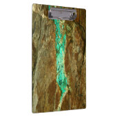 荒い茶色の石の自然なターコイズの静脈 クリップボード (右)