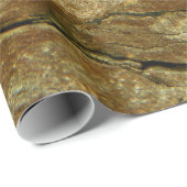 荒い茶色の石の自然なターコイズの静脈 ラッピングペーパー (ロールコーナー)