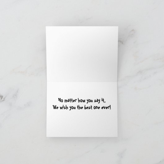 荒い鼻息の2015年のクリスマスカード シーズンカード (内部)