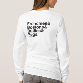 荒い鼻息のHelvetica長い袖 Tシャツ
