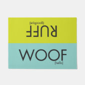 荒い鼻息のwoofかエリマキシギの玄関マット ドアマット (正面)