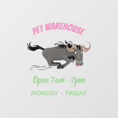 荒おもしろい々しランニングい漫画イラストレーション ウィンドウサイン (シート)