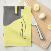 荒おもしろい々しランニングい漫画イラストレーション キッチンタオル (四つ折り)