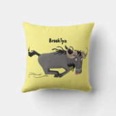 荒おもしろい々しランニングい漫画イラストレーション クッション (裏面)