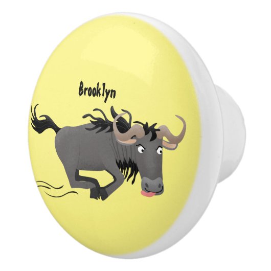 荒おもしろい々しランニングい漫画イラストレーション セラミックノブ (右)