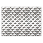 荒おもしろい々しランニングい漫画イラストレーション テーブルクロス (正面(横))