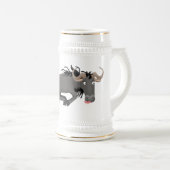 荒おもしろい々しランニングい漫画イラストレーション ビールジョッキ (正面右)