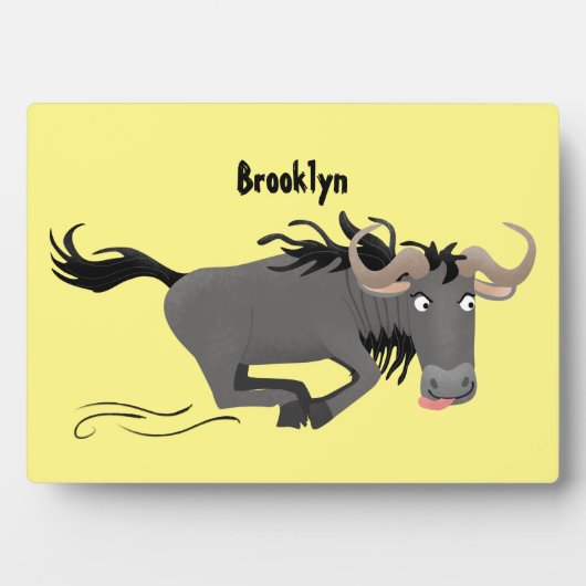 荒おもしろい々しランニングい漫画イラストレーション フォトプラーク (正面)