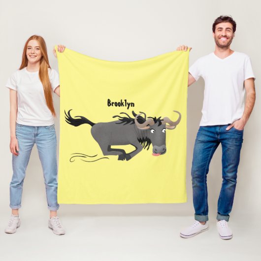 荒おもしろい々しランニングい漫画イラストレーション フリースブランケット (インサイチュ)