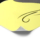 荒おもしろい々しランニングい漫画イラストレーション ポスター (角)