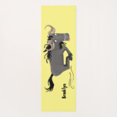 荒おもしろい々しランニングい漫画イラストレーション ヨガマット (裏面)